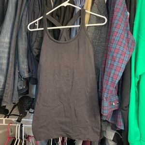 Lululemon solid black workout tank fits like 4/6